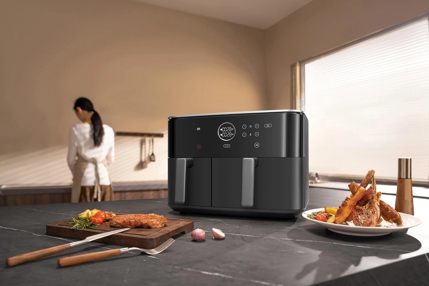 سرخ کن بدون روغن (هواپز) 10 لیتری شیائومی مدل Xiaomi Dual Zone Air Fryer 10L