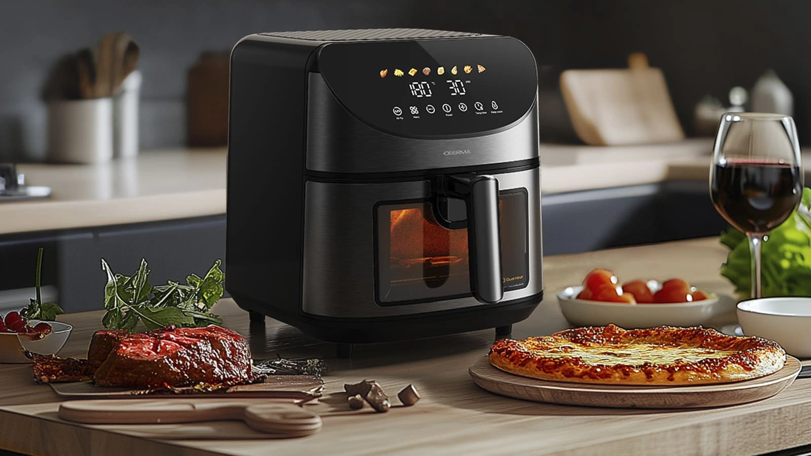 سرخ کن بدون روغن (هواپز) 8 لیتری شیائومی مدل Deerma Air Fryer 8L DEM-KZ150W