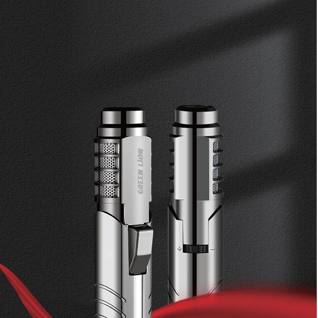 فندک اتمی ضد باد جت گرین لاین مدل Green Lion Jet Flame Windproof Lighter