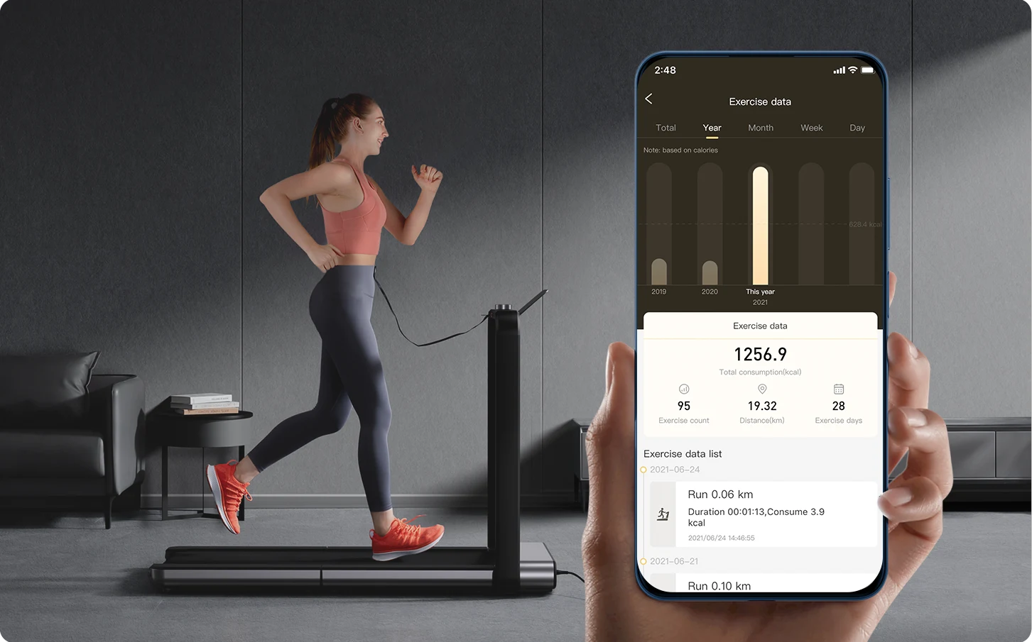 تردمیل تاشو واکینگ پد WalkingPad شیائومی مدل KingSmith X21