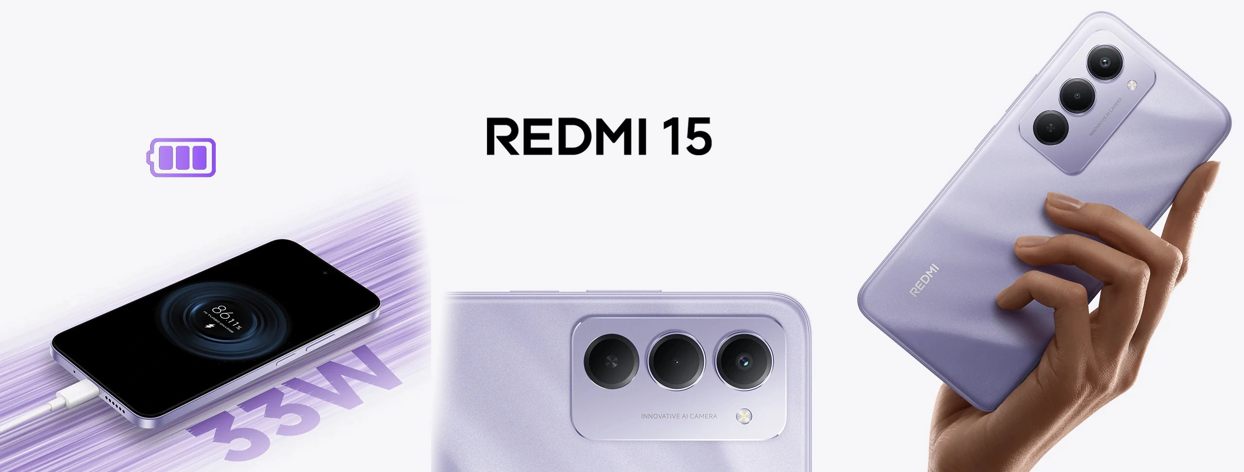 گوشی موبایل شیائومی مدل Redmi 15 8/256