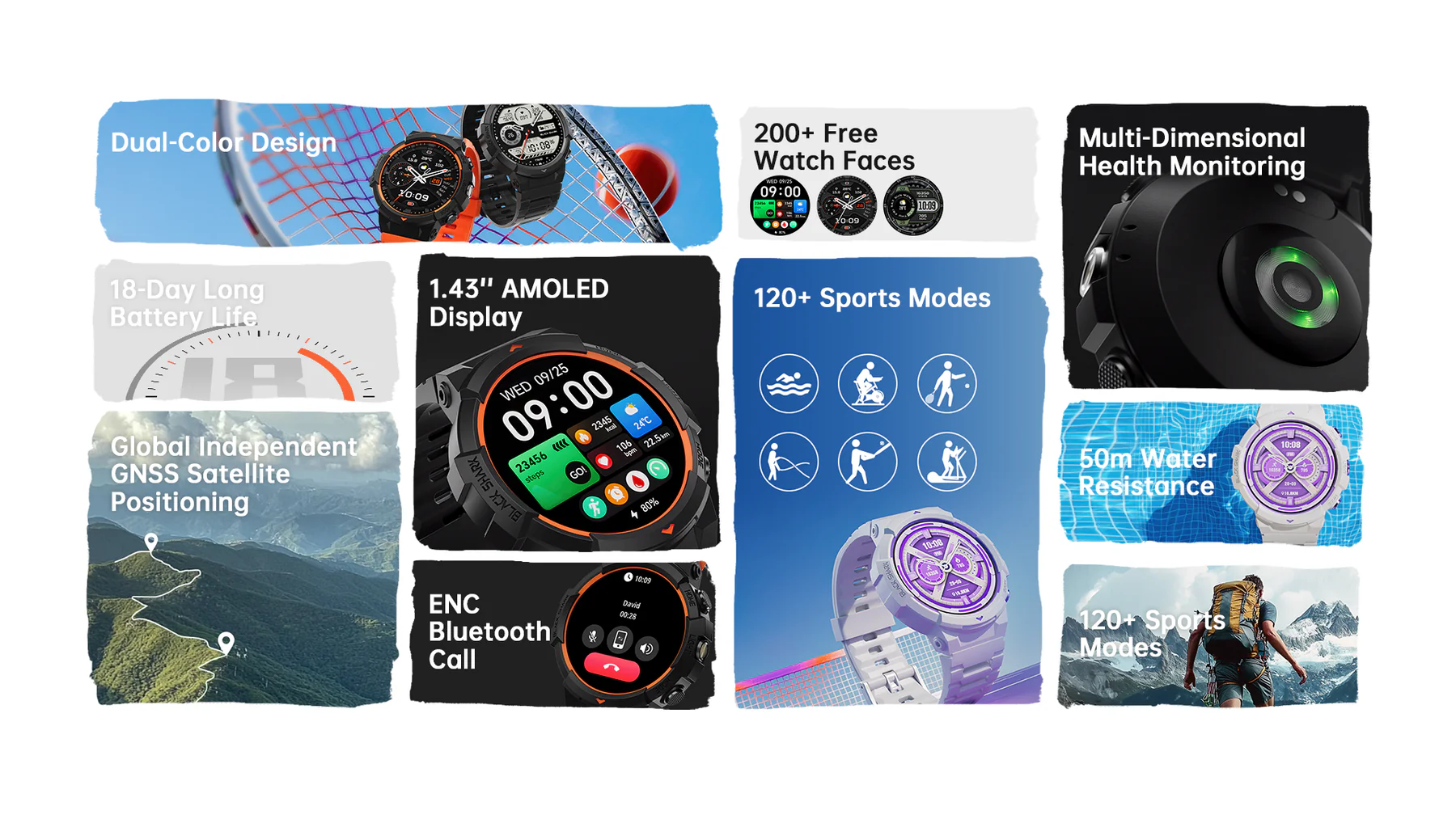 ساعت هوشمند شیائومی مدل Black Shark SmartWatch GS3 Sport