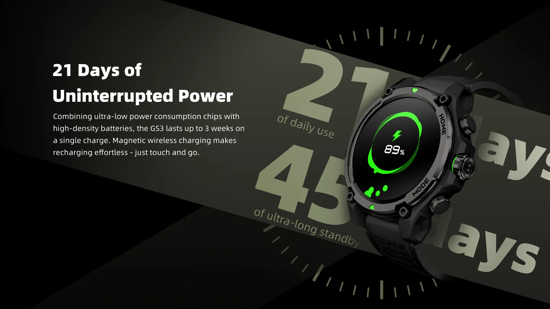 ساعت هوشمند شیائومی مدل Black Shark SmartWatch GS3