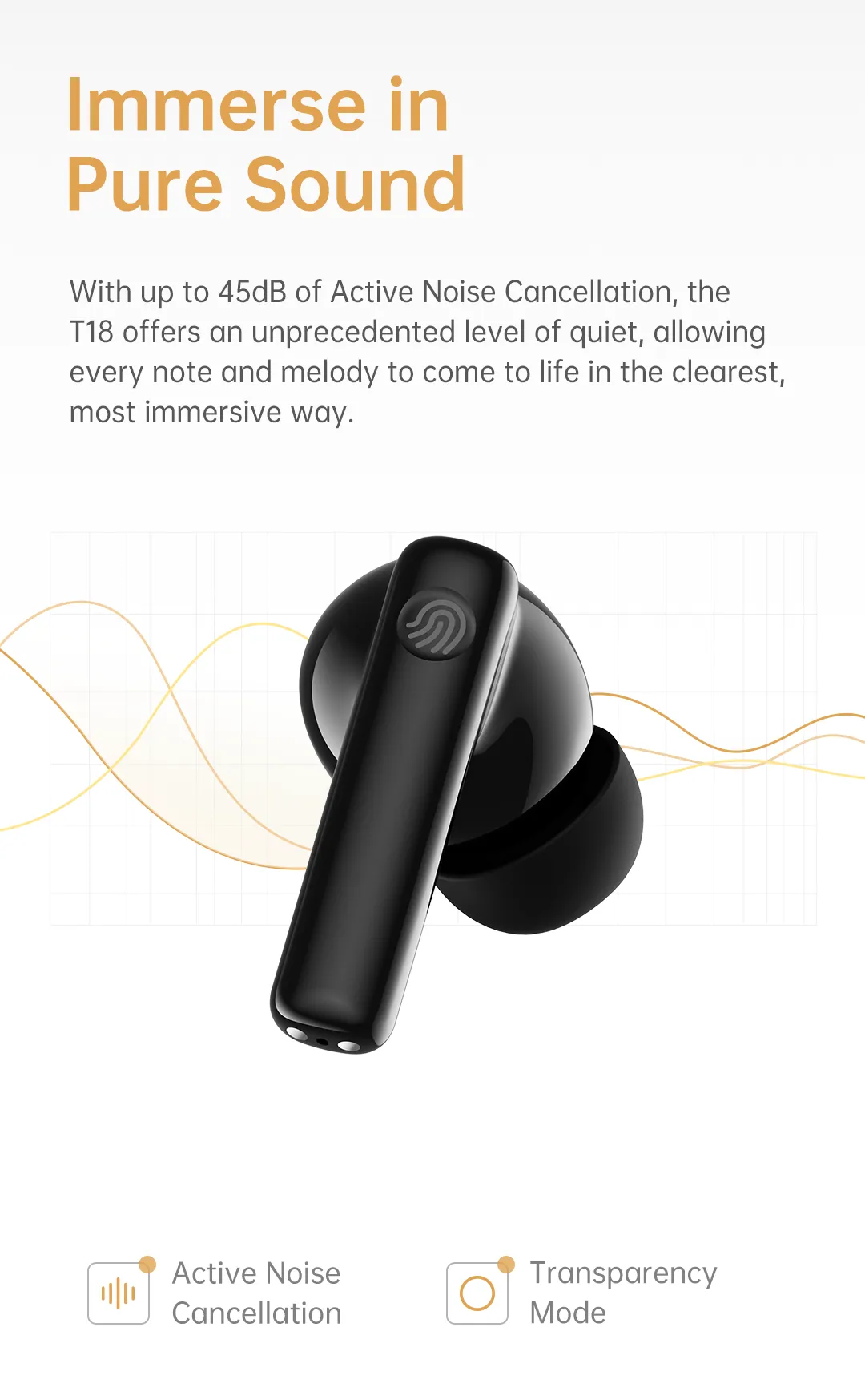 ایرپاد بلک شارک مدل Black Shark T18 Wireless Earbuds