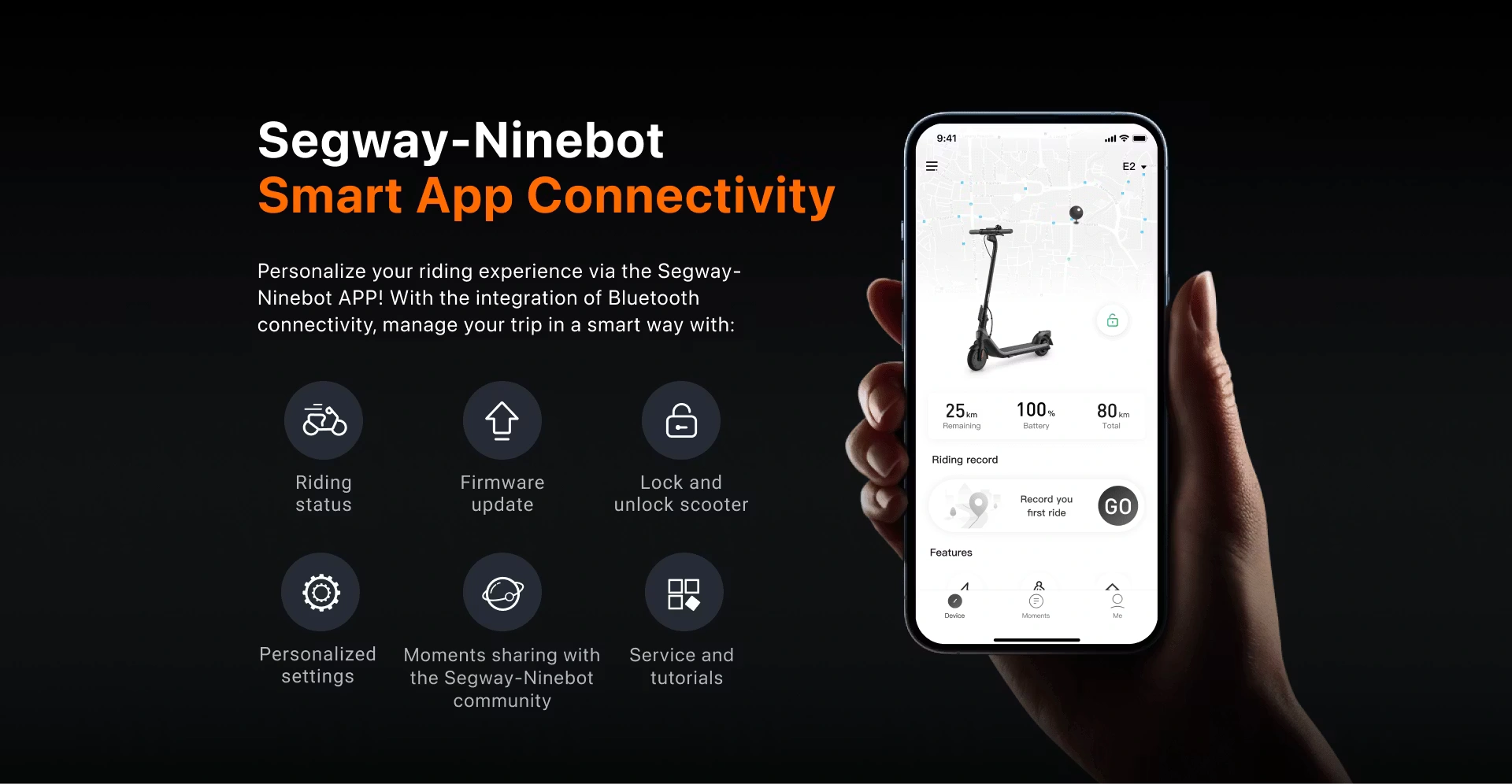اسکوتر برقی ناین بات مدل Segway Ninebot scooter E2 plus