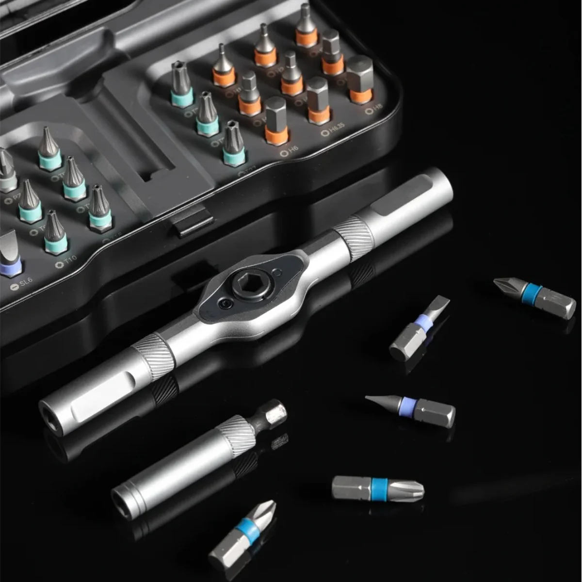 ست آچار و پیچگوشتی ۲۴ عددی شیائومی مدل ATuMan RS ratchet screwdriver set